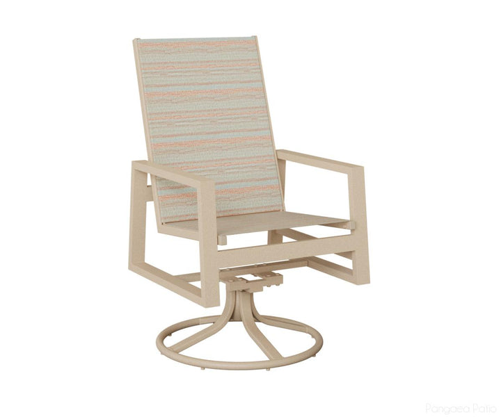 BGVSRDHSLM-Berlin Gardens-Vida High Back Sling Swivel Rocker Dining Chair-Luna Multi Aluminum BG-Pangaea Patio