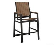 BGVBPMB-Berlin Gardens-Vida Poly Bar Chair-Black Aluminum BG-Pangaea Patio