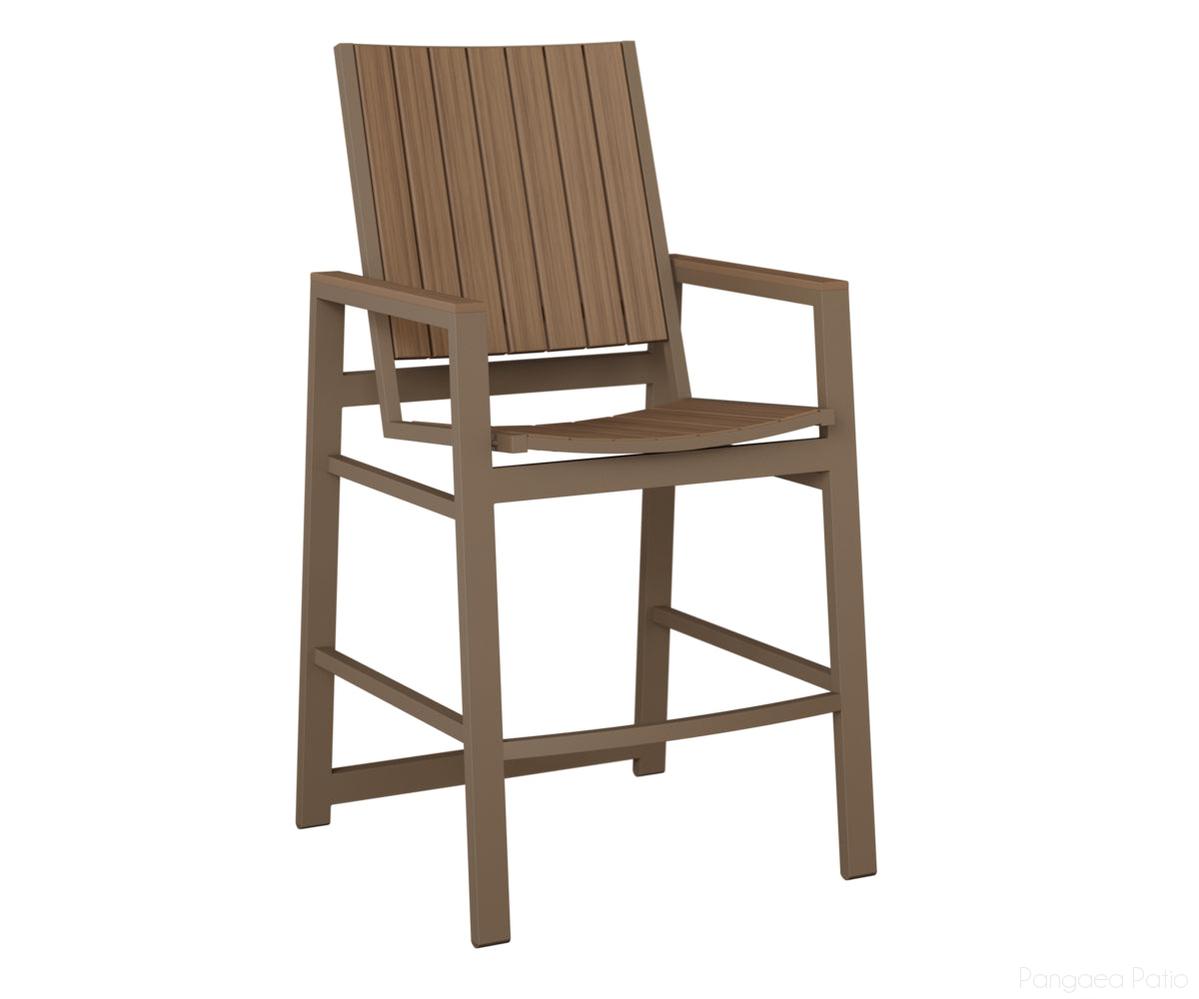 BGVBPCL-Berlin Gardens-Vida Poly Bar Chair-Clay Aluminum BG-Pangaea Patio