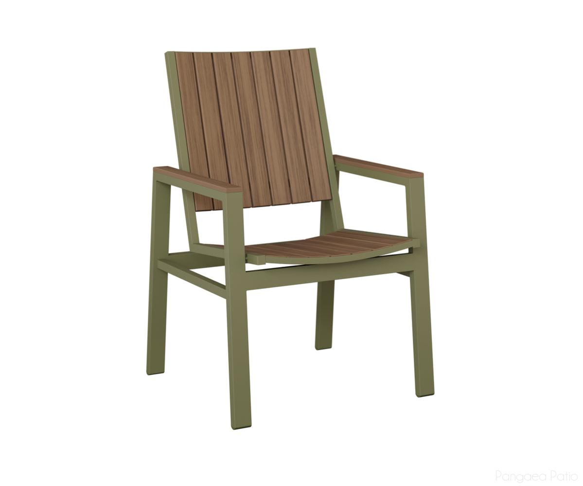 BGVDPGS-Berlin Gardens-Vida Poly Dining Chair-Green Sage Aluminum BG-Pangaea Patio
