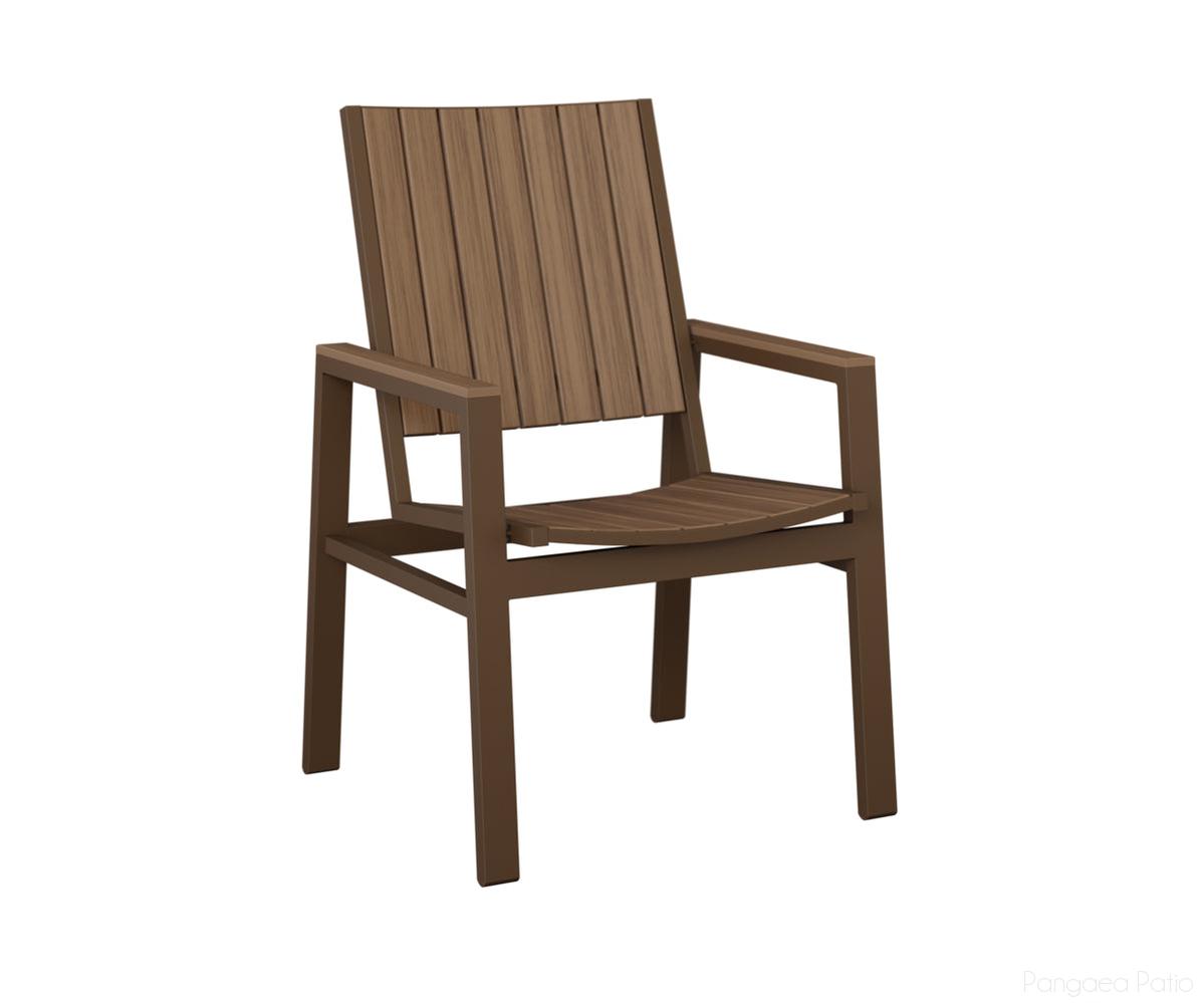 BGVDPMV-Berlin Gardens-Vida Poly Dining Chair-Mesquite Wood Vein Aluminum BG-Pangaea Patio