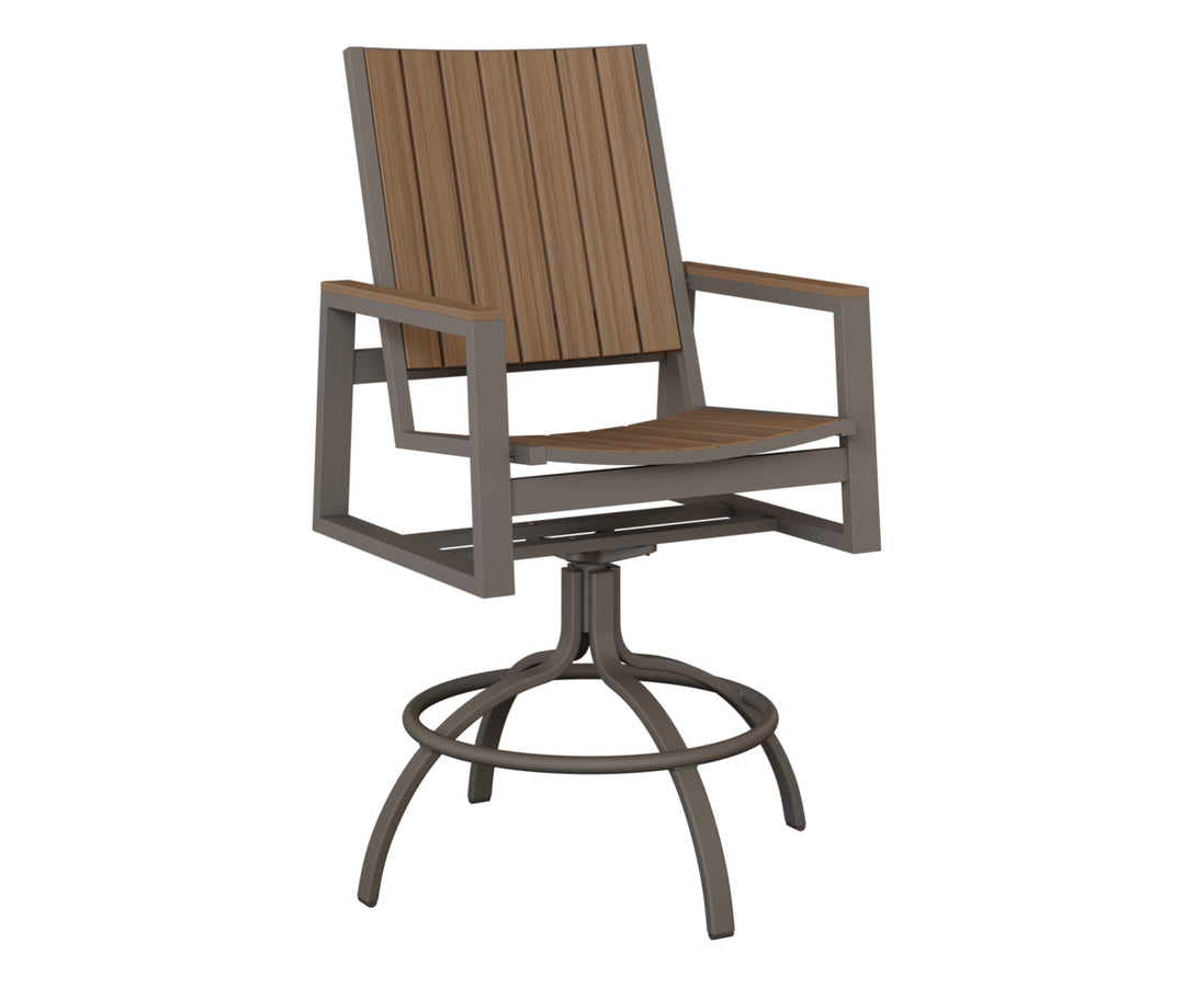 BGVSBPGR-Berlin Gardens-Vida Poly Swivel Bar Chair-Pangaea Patio