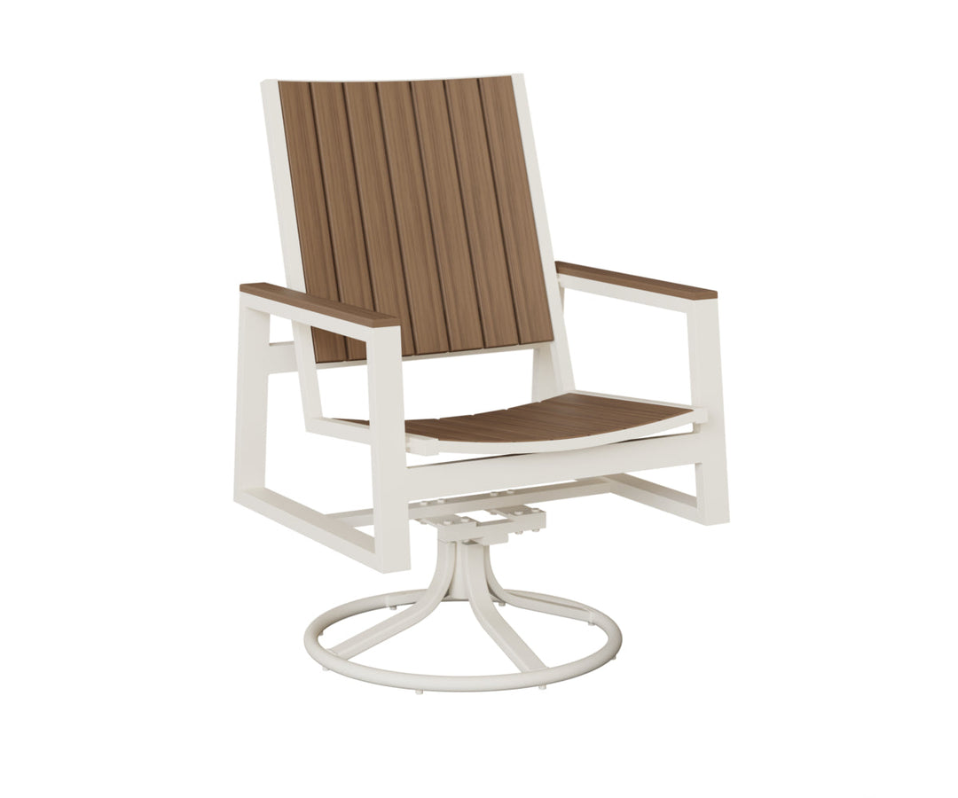 BGVSRDPMW-Berlin Gardens-Vida Poly Swivel Rocker Dining Chair-Pangaea Patio