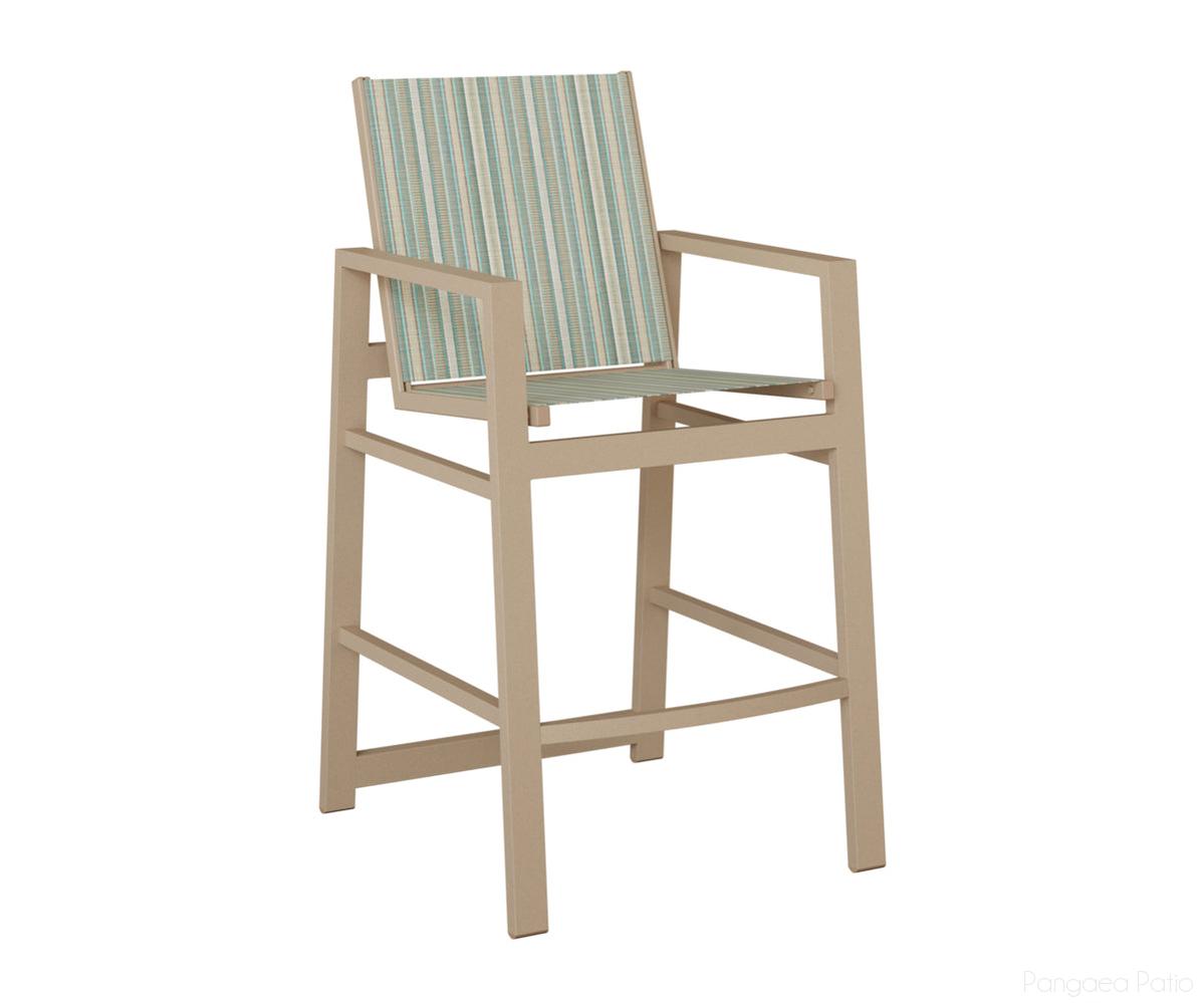 BGVBSSA-Berlin Gardens-Vida Sling Bar Chair-Sahara Speckle Aluminum BG-Pangaea Patio