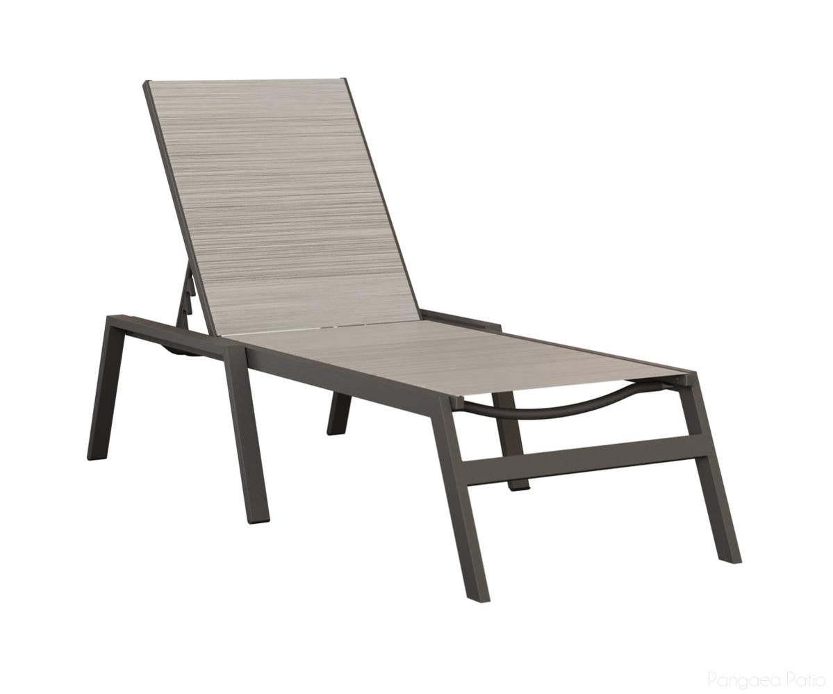 BGVCASGT-Berlin Gardens-Vida Sling Chaise Lounge-Granite Speckle Aluminum BG-Pangaea Patio
