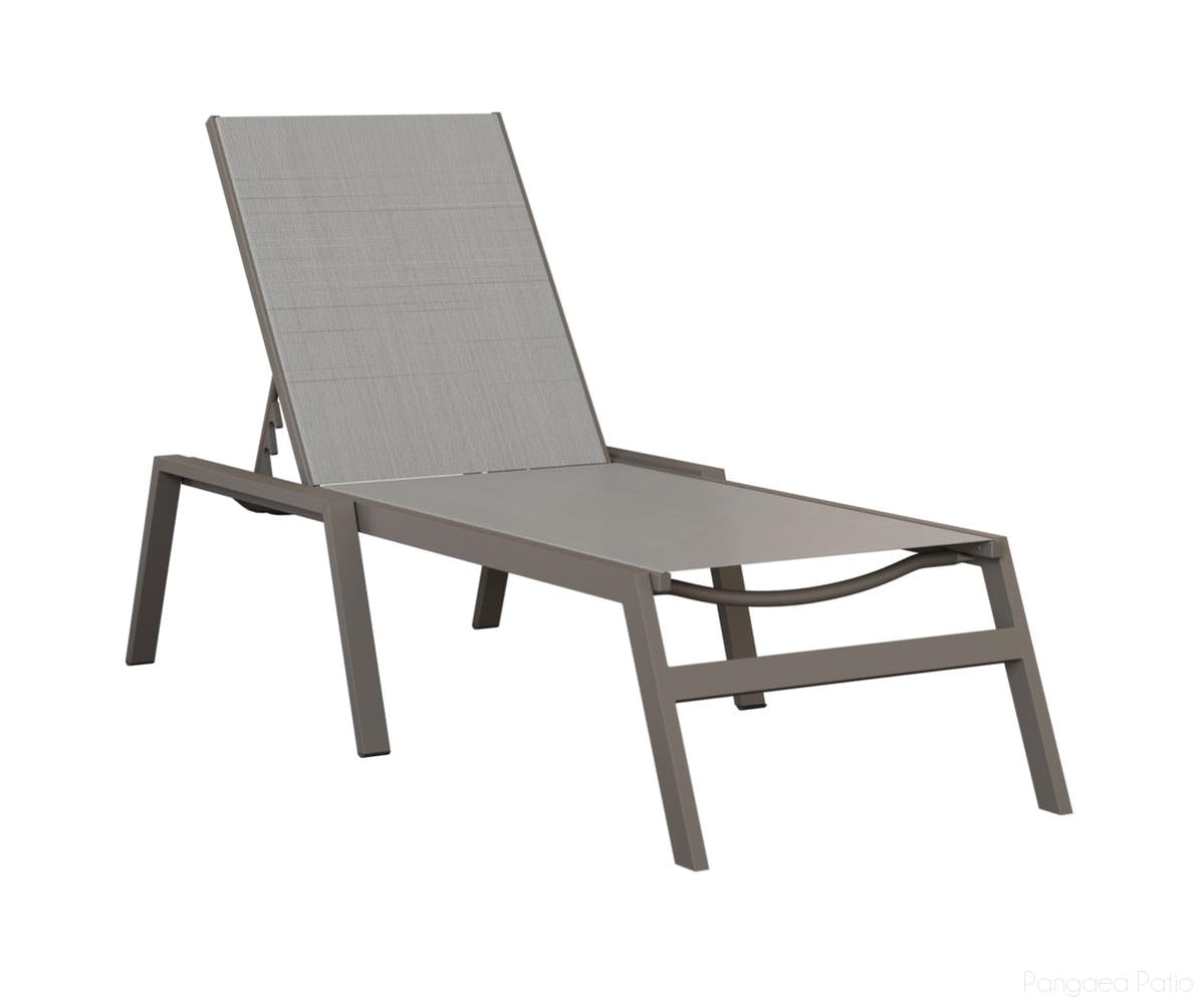 BGVCASGR-Berlin Gardens-Vida Sling Chaise Lounge-Graphite Aluminum BG-Pangaea Patio