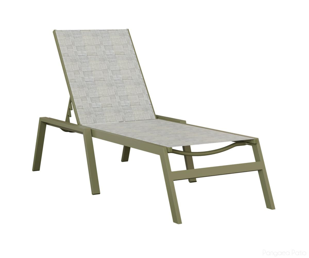 BGVCASGS-Berlin Gardens-Vida Sling Chaise Lounge-Green Sage Aluminum BG-Pangaea Patio