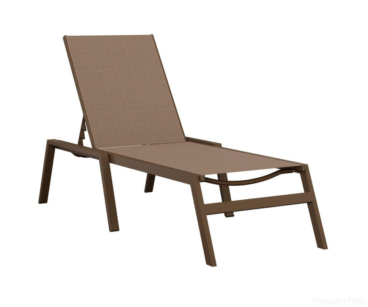 BGVCASMV-Berlin Gardens-Vida Sling Chaise Lounge-Mesquite Wood Vein Aluminum BG-Pangaea Patio
