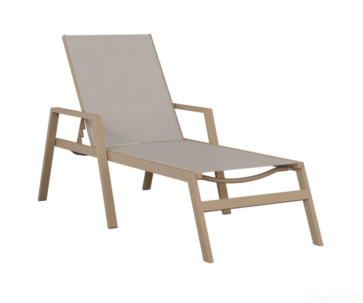 BGVCSOV-Berlin Gardens-Vida Sling Chaise Lounge With Arms-Oak Wood Vein Aluminum BG-Pangaea Patio