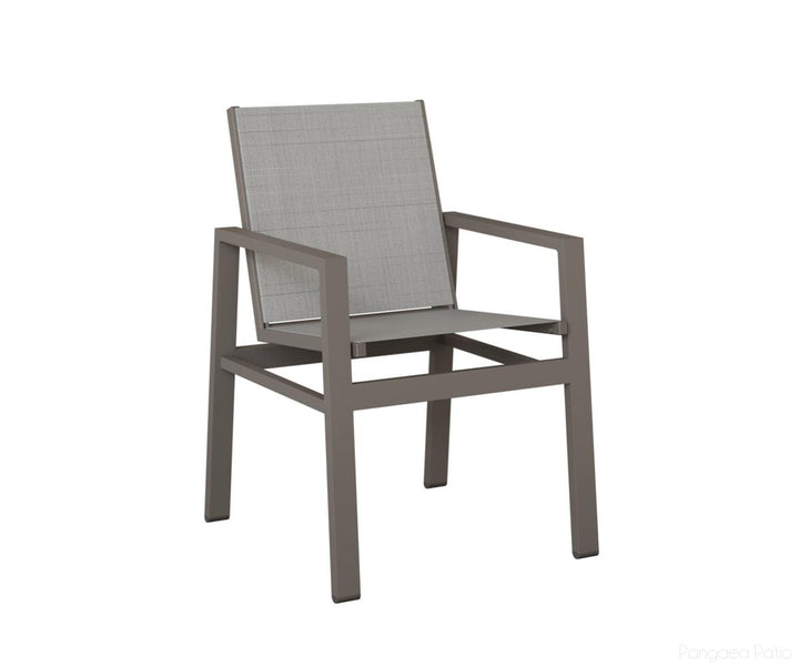 BGVDSGR-Berlin Gardens-Vida Sling Dining Chair-Graphite Aluminum BG-Pangaea Patio