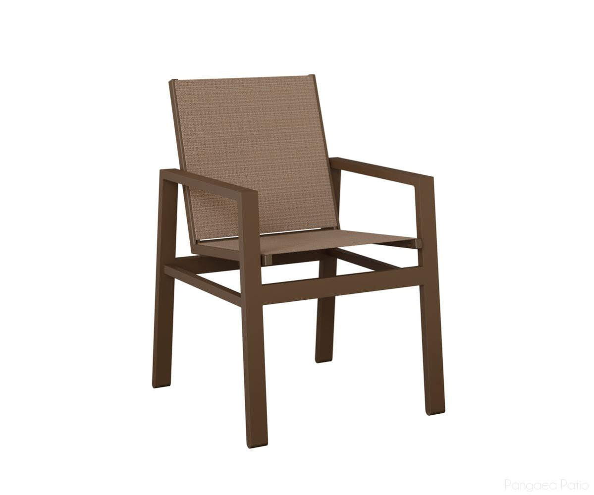 BGVDSMV-Berlin Gardens-Vida Sling Dining Chair-Mesquite Wood Vein Aluminum BG-Pangaea Patio