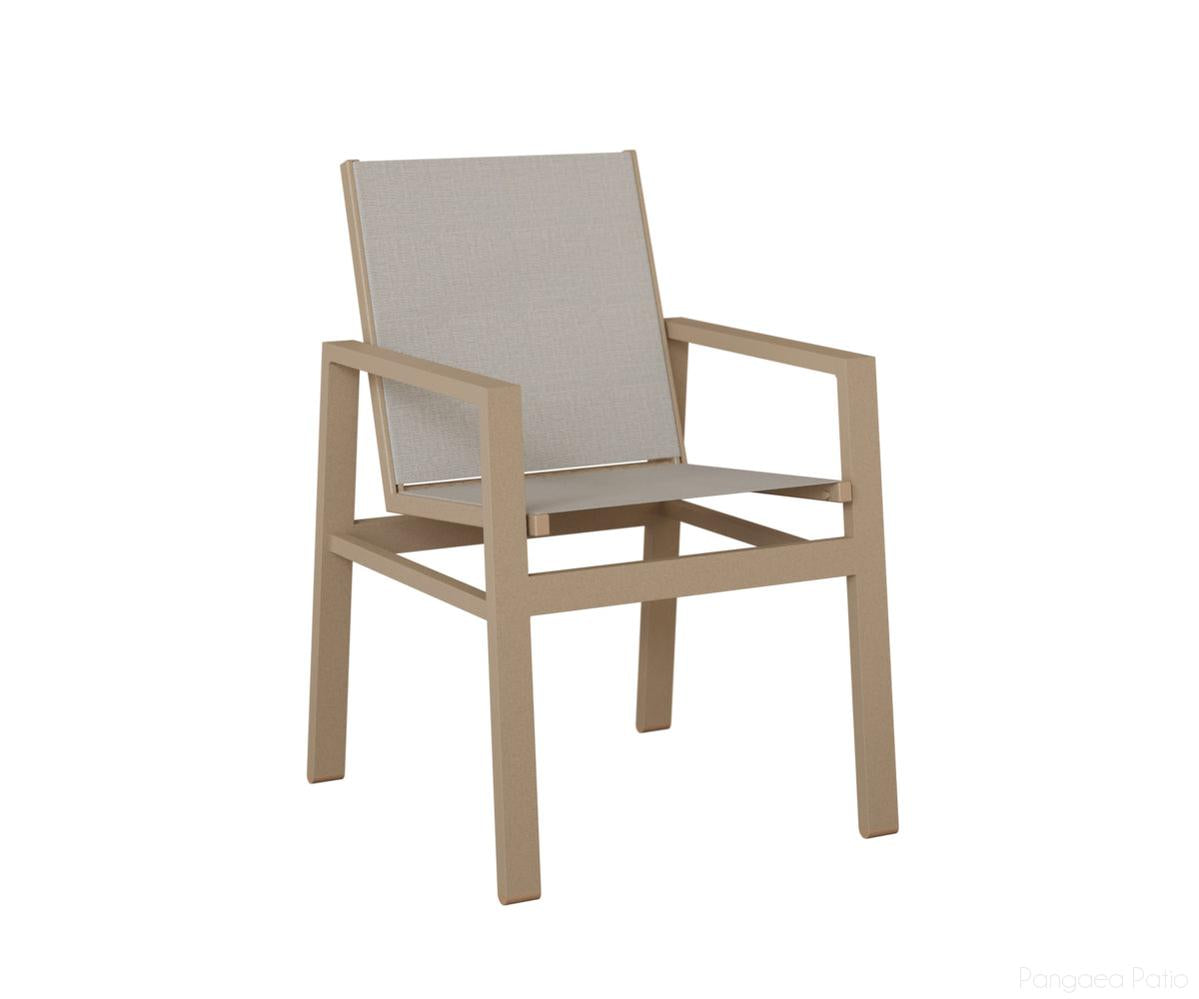 BGVDSOV-Berlin Gardens-Vida Sling Dining Chair-Oak Wood Vein Aluminum BG-Pangaea Patio