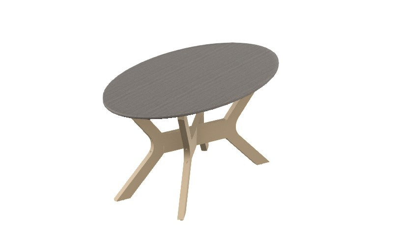 Wexler 24" x 42" Oval Rustic Coffee Table