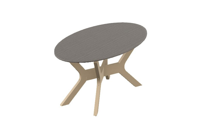 Wexler 24" x 42" Oval Rustic Coffee Table