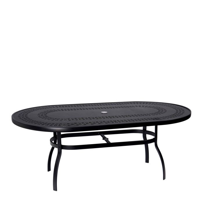 43" x 74" Deluxe Trellis Oval Dining Umbrella Table