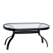 20" x 38" Deluxe Obscure Glass Oval Coffee Table