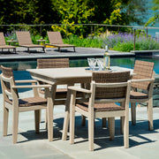 Seaside Casual 5-Piece 40" Dining Table and Chairs