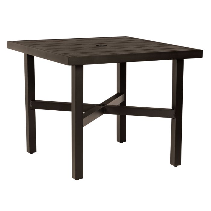 36" Tri-Slat Square Bistro Umbrella Table