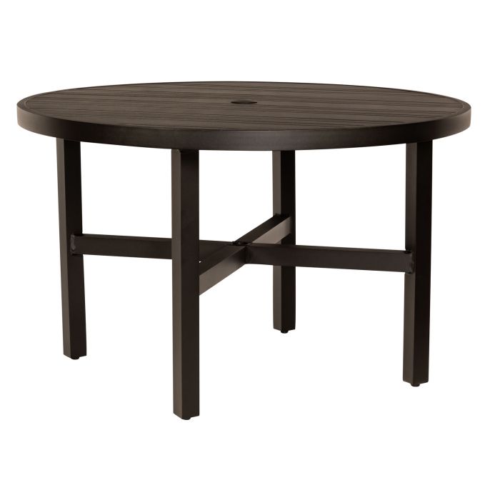 48" Tri-Slat Round Dining Umbrella Table