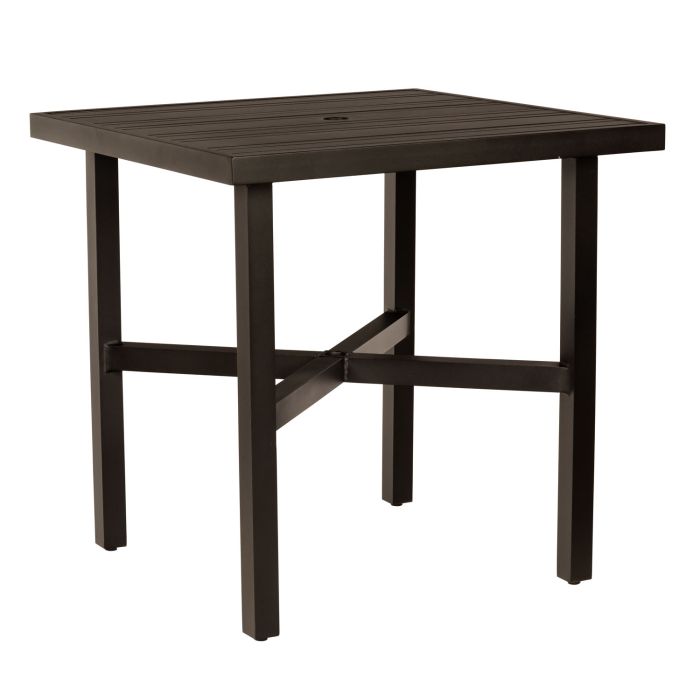 36" Tri-Slat Square Counter Height Umbrella Table