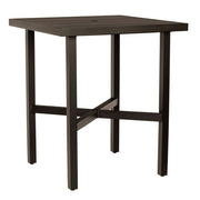 36" Tri-Slat Square Bar Height Umbrella Table