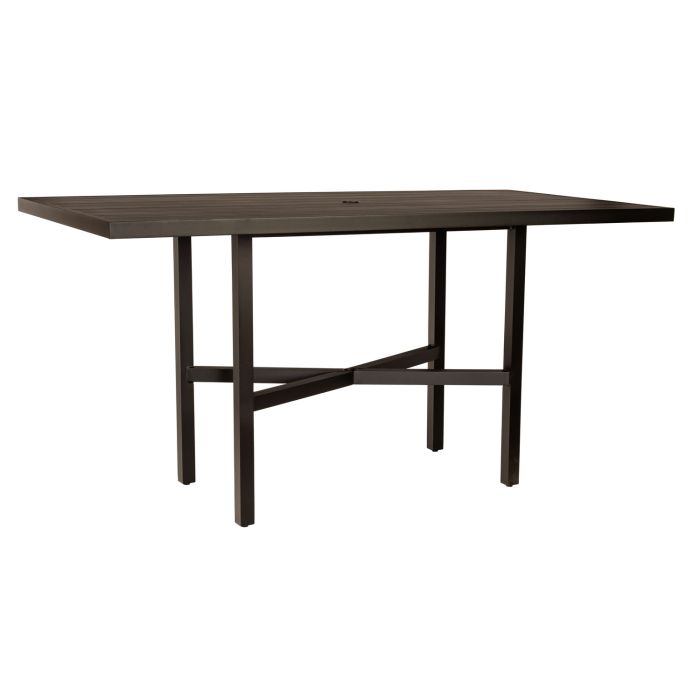 36" x 48" Tri-Slat Rectangular Bar Height Umbrella Table