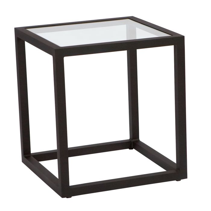 20" Salona End Table with Glass Top