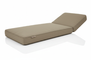 Hinged chaise replacement cushion for an extra wide cushion