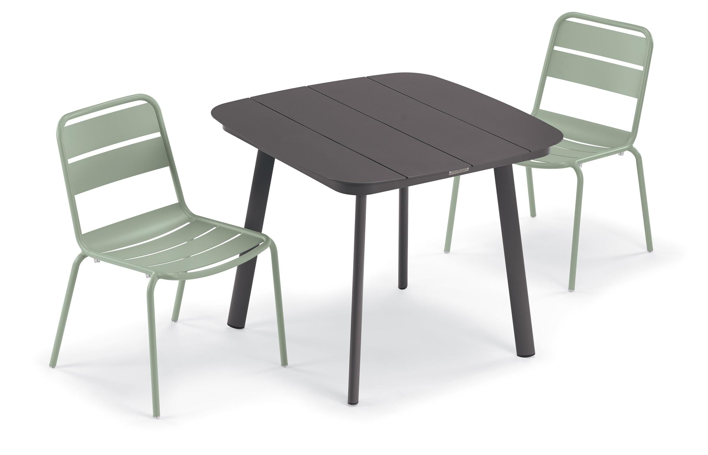Kapri 3-Piece Dining Table and Side Chair Set - Sage