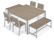 Travira 7-Piece 60" Table, Chair, And Bench Dining Set - Vintage Tekwood