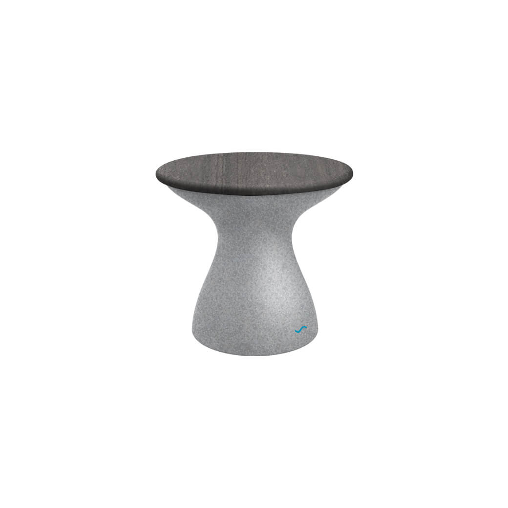 LL-AG-ST-RL-GG-FO-Ledge Lounger-Autograph Standard Side Table-LL Granite Gray Fog-Pangaea Patio