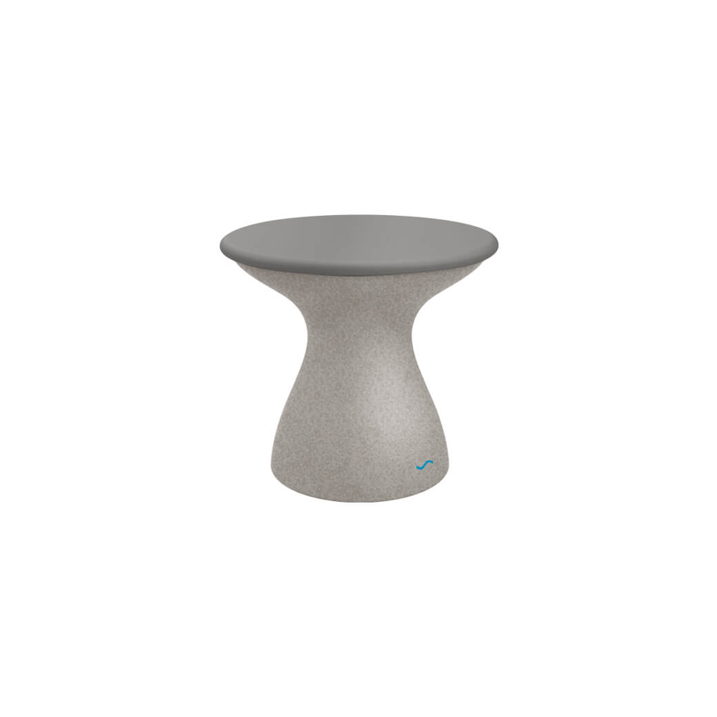 LL-AG-ST-RL-SS-GRY-Ledge Lounger-Autograph Standard Side Table-LL Sandstone Gray-Pangaea Patio