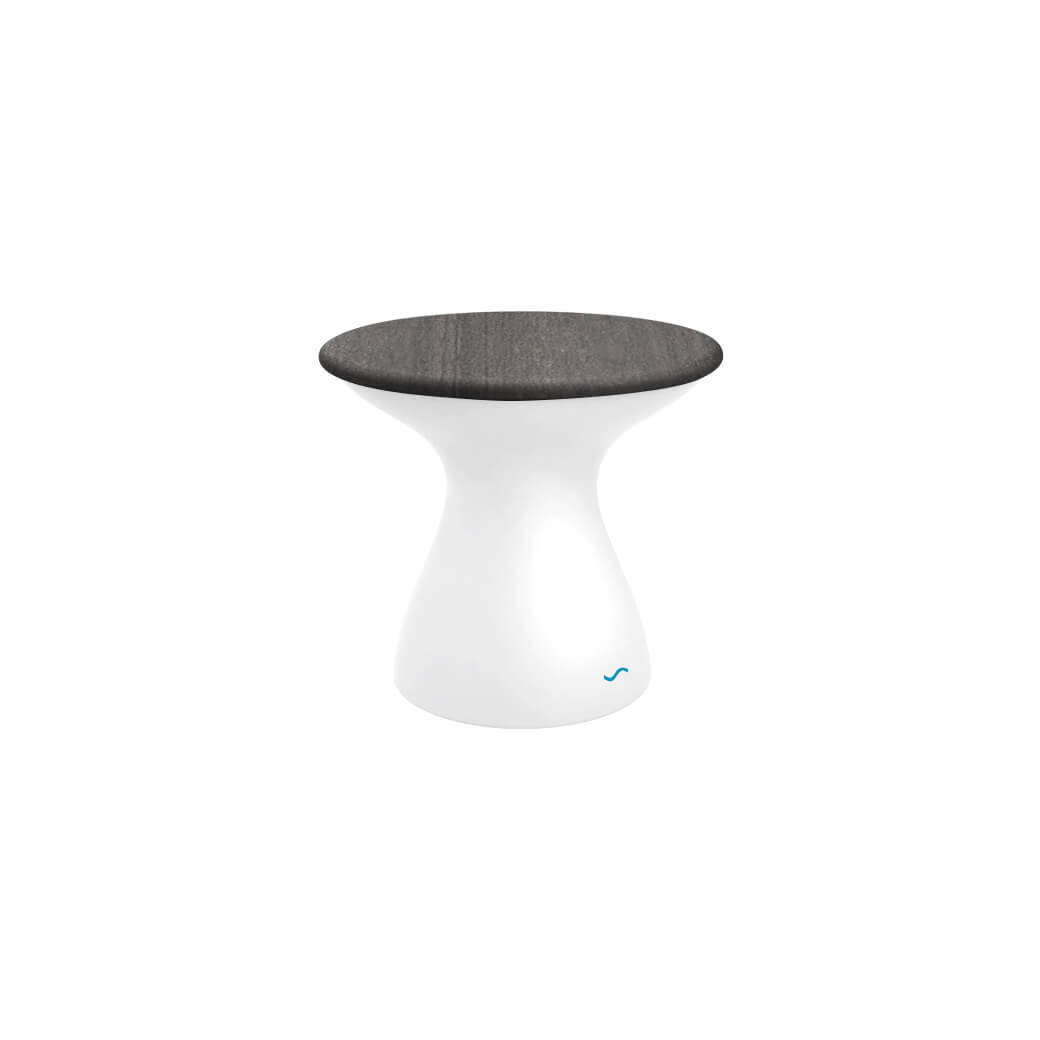 LL-AG-ST-RL-WH-FO-Ledge Lounger-Autograph Standard Side Table-LL White Fog-Pangaea Patio