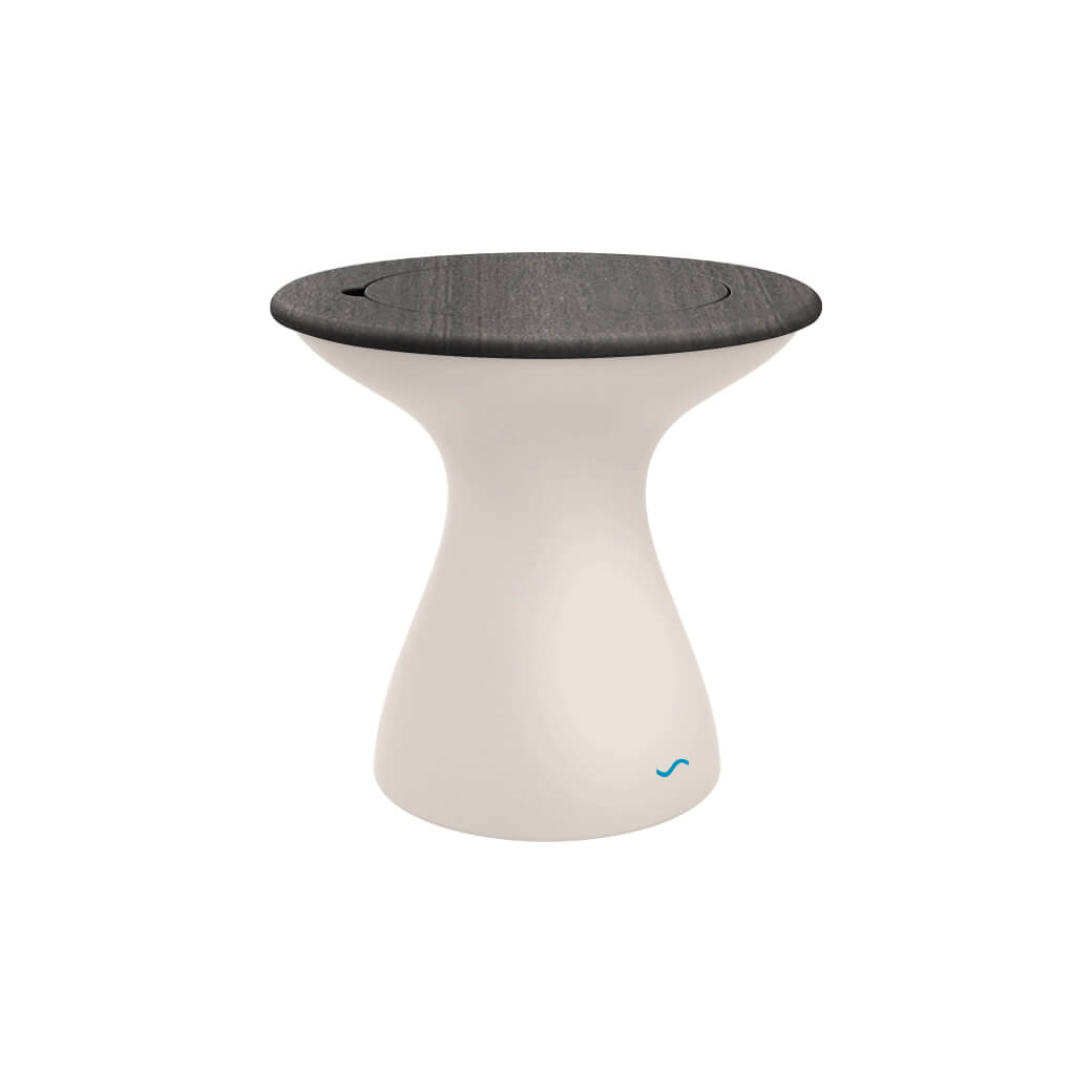 LL-AG-ST-T-HL-CL-FO-Ledge Lounger-Autograph Tall Ice Bin Side Table-LL Cloud Fog-Pangaea Patio