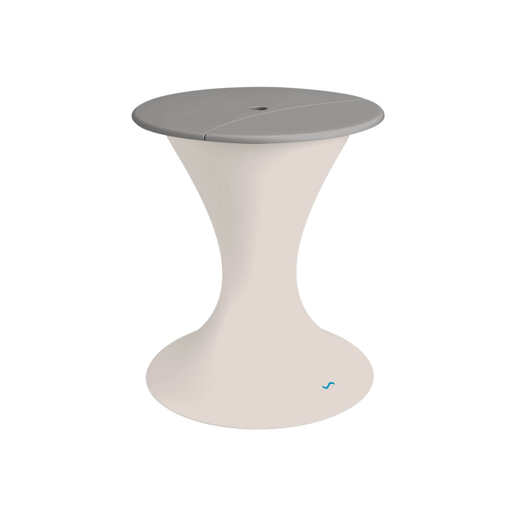 LL-AG-US-LC-CL-GRY-Ledge Lounger-Autograph Umbrella Stand Ice Bin-LL Cloud Gray-Pangaea Patio