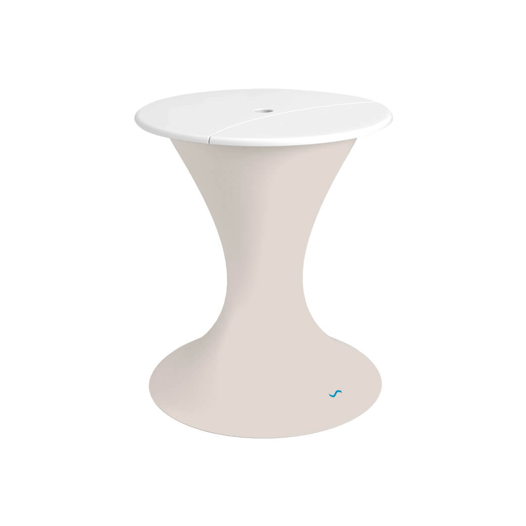 LL-AG-US-LC-CL-WH-Ledge Lounger-Autograph Umbrella Stand Ice Bin-LL Cloud White-Pangaea Patio