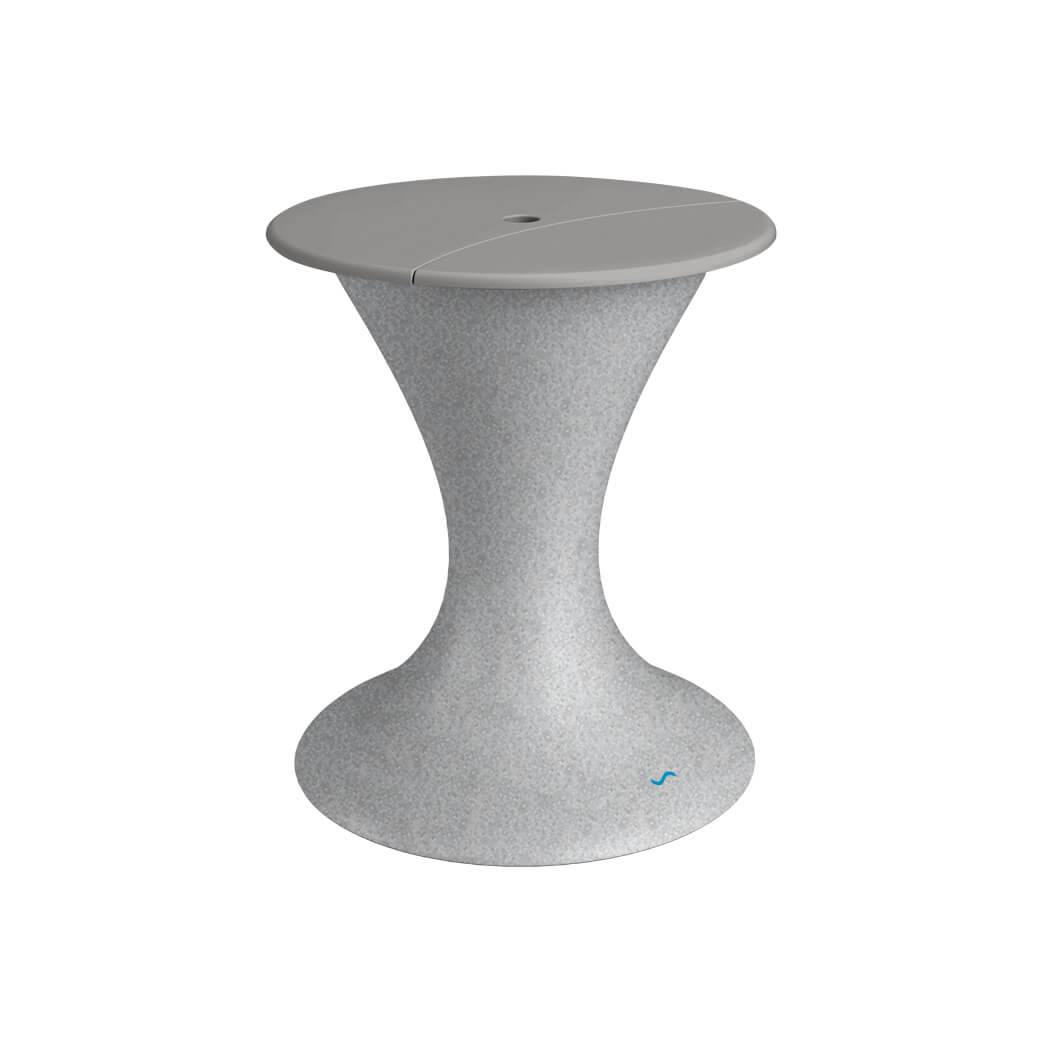 LL-AG-US-LC-GG-GRY-Ledge Lounger-Autograph Umbrella Stand Ice Bin-LL Granite Gray Gray-Pangaea Patio