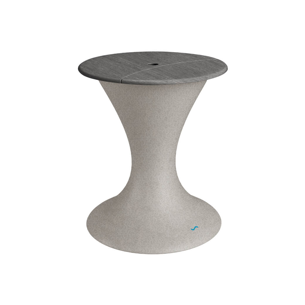 LL-AG-US-LC-SS-FO-Ledge Lounger-Autograph Umbrella Stand Ice Bin-LL Sandstone Fog-Pangaea Patio