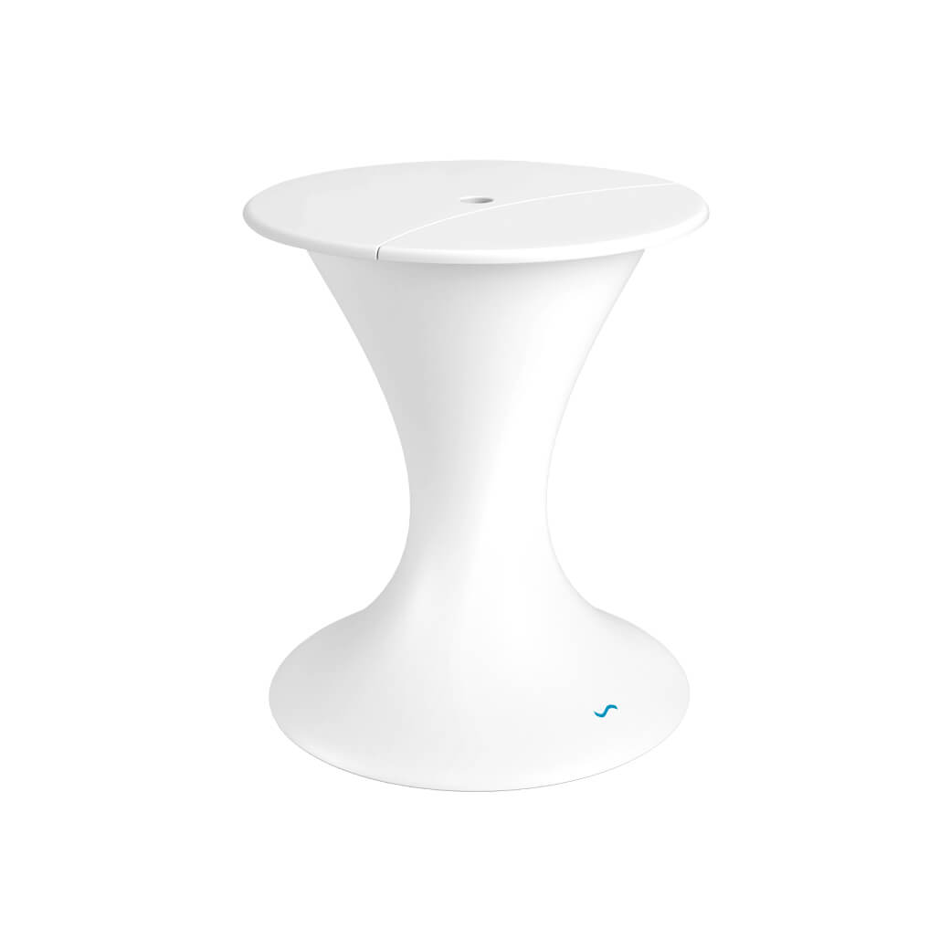 LL-AG-US-LC-WH-WH-Ledge Lounger-Autograph Umbrella Stand Ice Bin-LL White White-Pangaea Patio