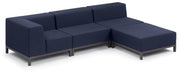 Koral 4-Piece Modular Sectional L-Shape Chaise Set -Spectrum Indigo Upholstery