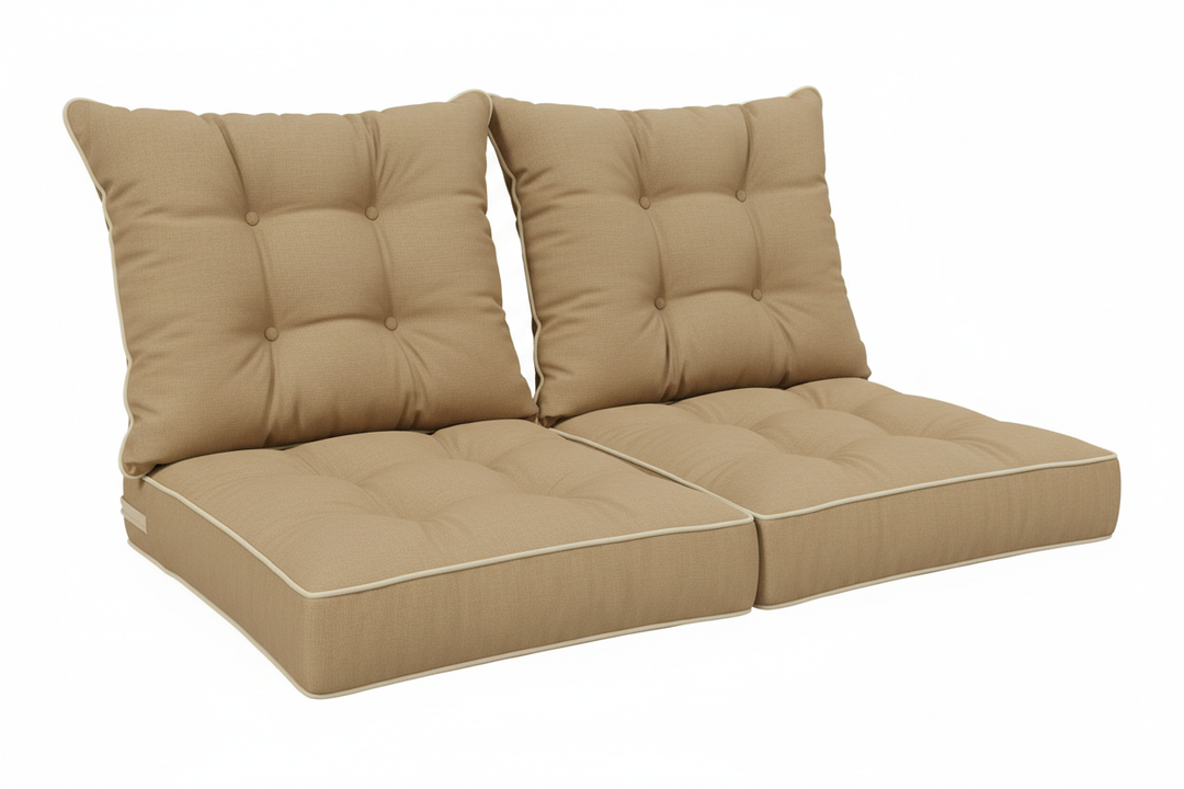 Love seat replacement cushions with dimples or cording. 2 back cushions and 2 seat cushions.