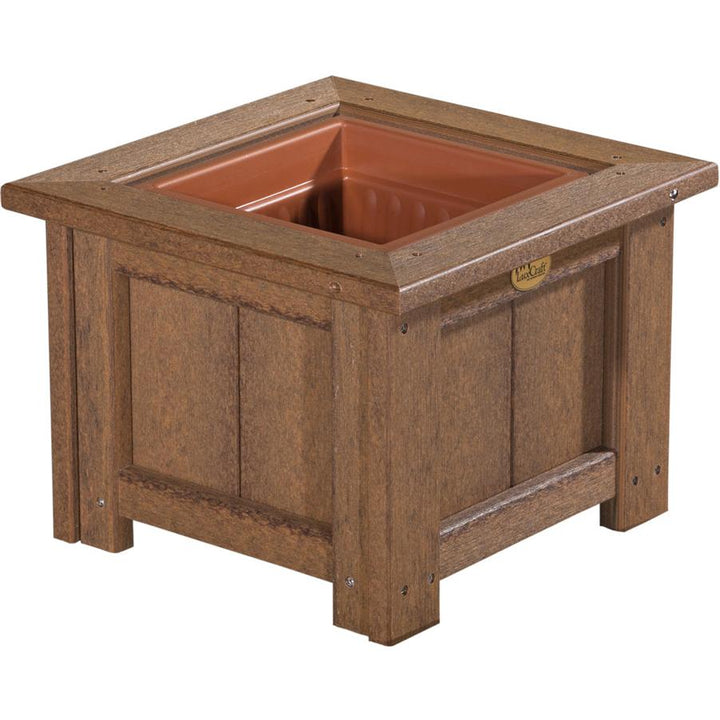 LCP15SPAM-LuxCraft-15" Square Planter-Antique Mahogany-Pangaea Patio