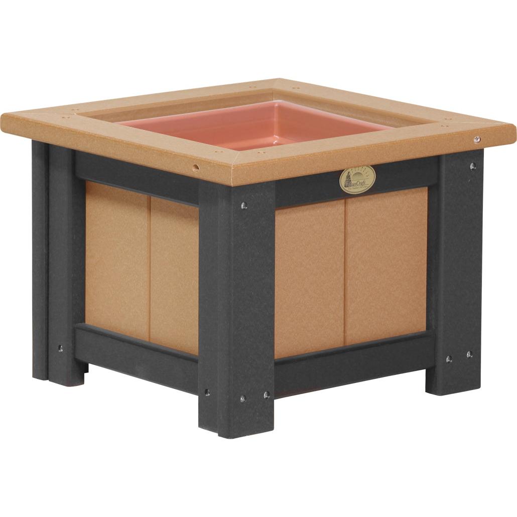 LCP15SPCB-LuxCraft-15" Square Planter-Cedar Black-Pangaea Patio
