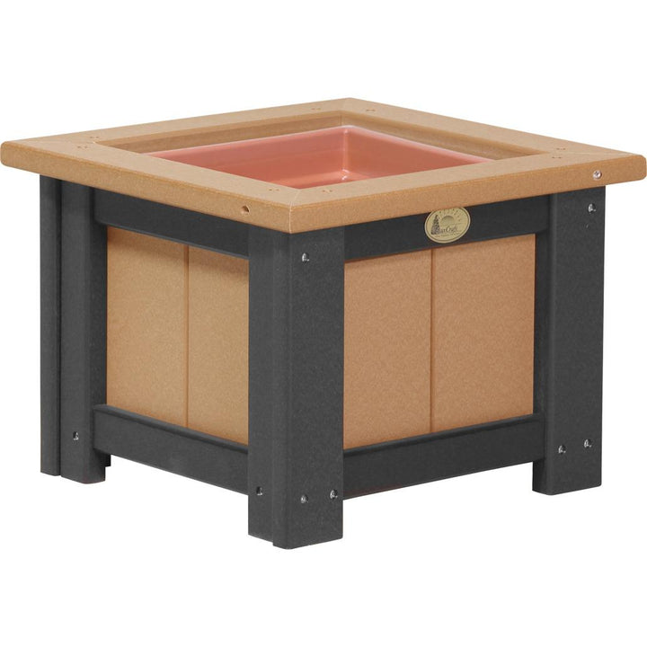 LCP15SPCB-LuxCraft-15" Square Planter-Cedar Black-Pangaea Patio