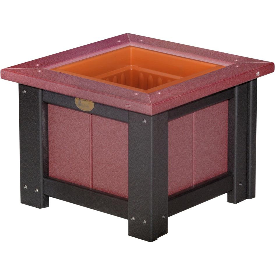 LCP15SPCHB-LuxCraft-15" Square Planter-Cherrywood Black-Pangaea Patio