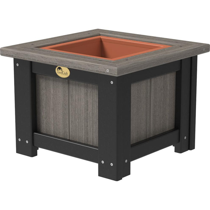 LCP15SPCGB-LuxCraft-15" Square Planter-Coastal Gray-Pangaea Patio