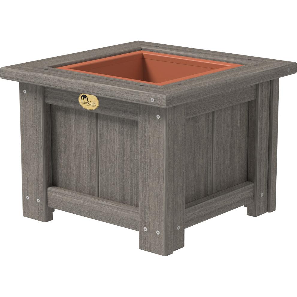 LCP15SPCG-LuxCraft-15" Square Planter-Brazilian Walnut Black-Pangaea Patio