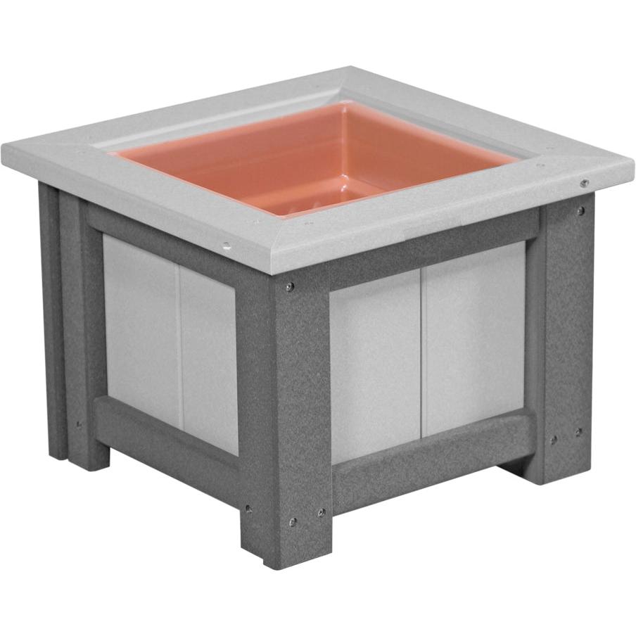 LCP15SPDGS-LuxCraft-15" Square Planter-Dove Gray Slate-Pangaea Patio