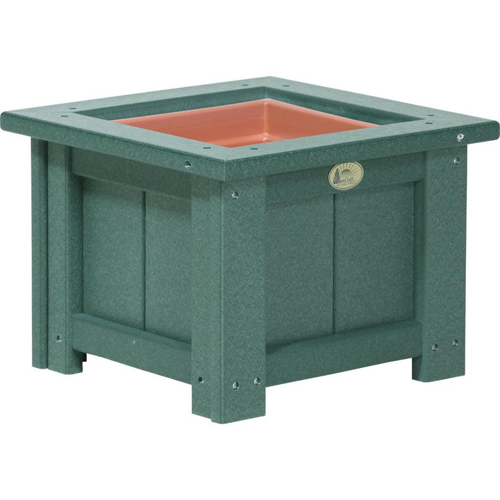 LCP15SPG-LuxCraft-15" Square Planter-Green-Pangaea Patio