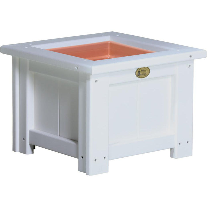LCP15SPW-LuxCraft-15" Square Planter-White-Pangaea Patio